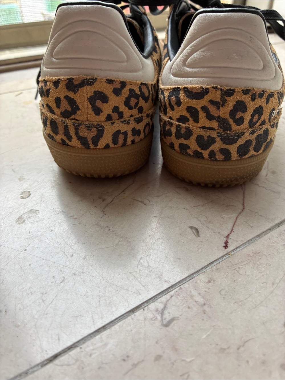 Skechers- Leopard Print Black & Tan Women’s Sneakers - Picture 3 of 5